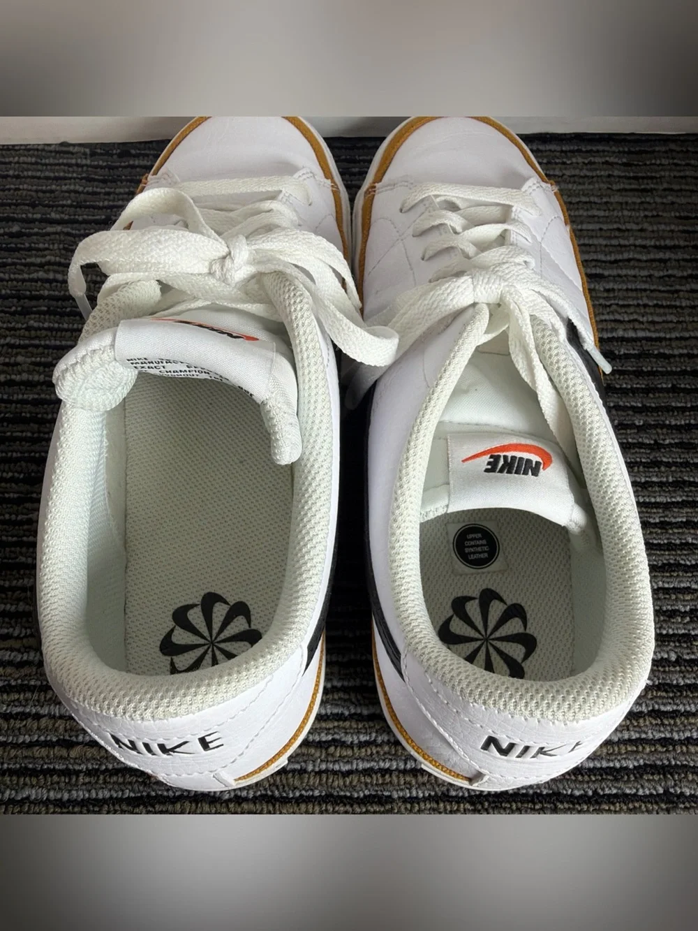Nike Court Legacy Next Nature Womens Size 7.5 White Black Athletic Shoes Sneaker